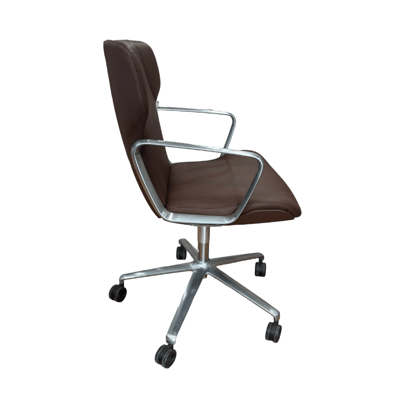 Wilkhahn Intra - Chair - Brown Leather - thegoodchairs