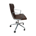 Wilkhahn Intra - Chair - Brown Leather - thegoodchairs