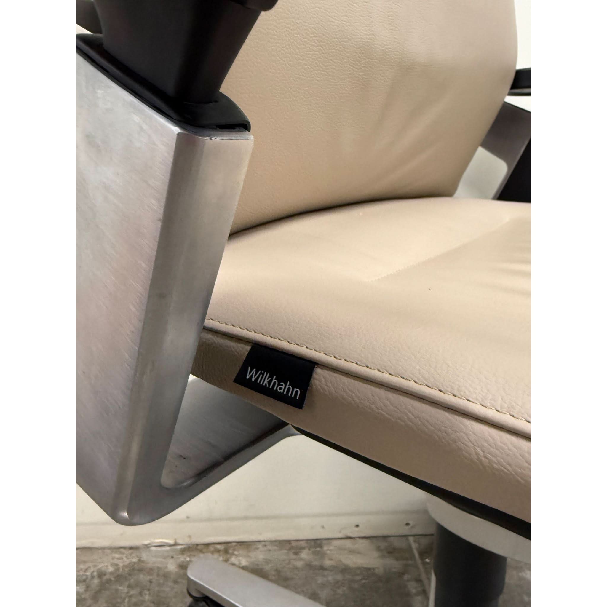 Wilkhahn ON - Task Chair - Leather Executive Office Chair Castors - thegoodchairs