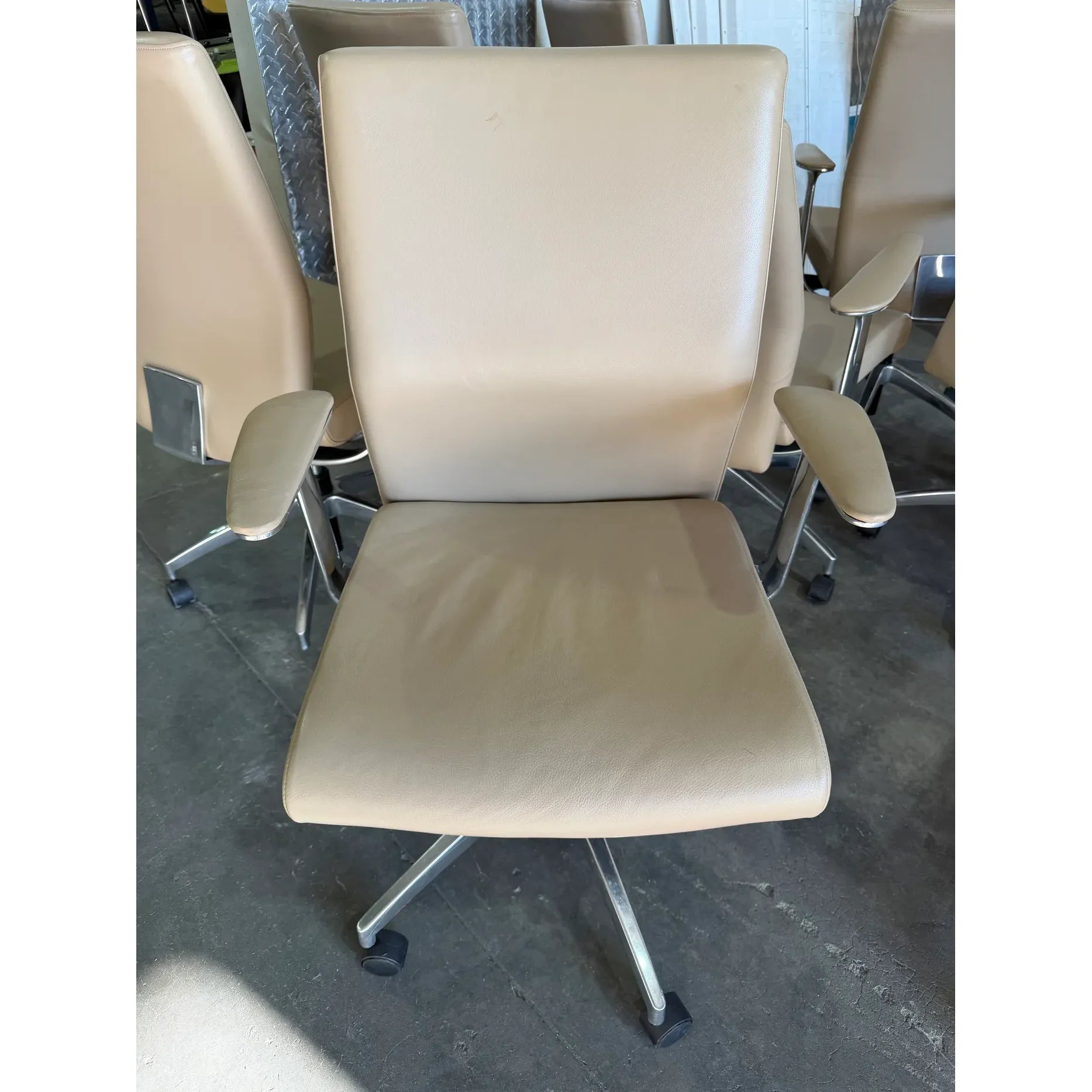 Zenith Invention Medium Back Executive Chair, Beige - thegoodchairs