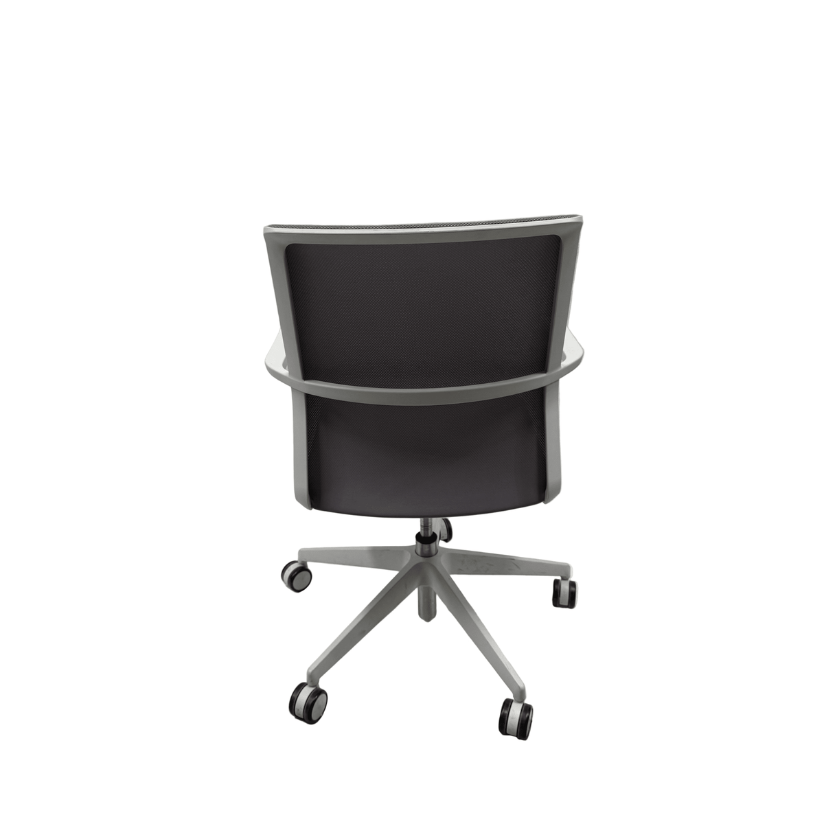 Zenith Office Chair, Grey Mesh, White Frame - thegoodchairs