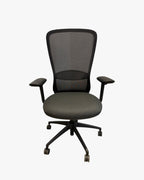 Zenith VOX Ergonomic Office Chair With Arms, Grey, Mesh Back - thegoodchairs