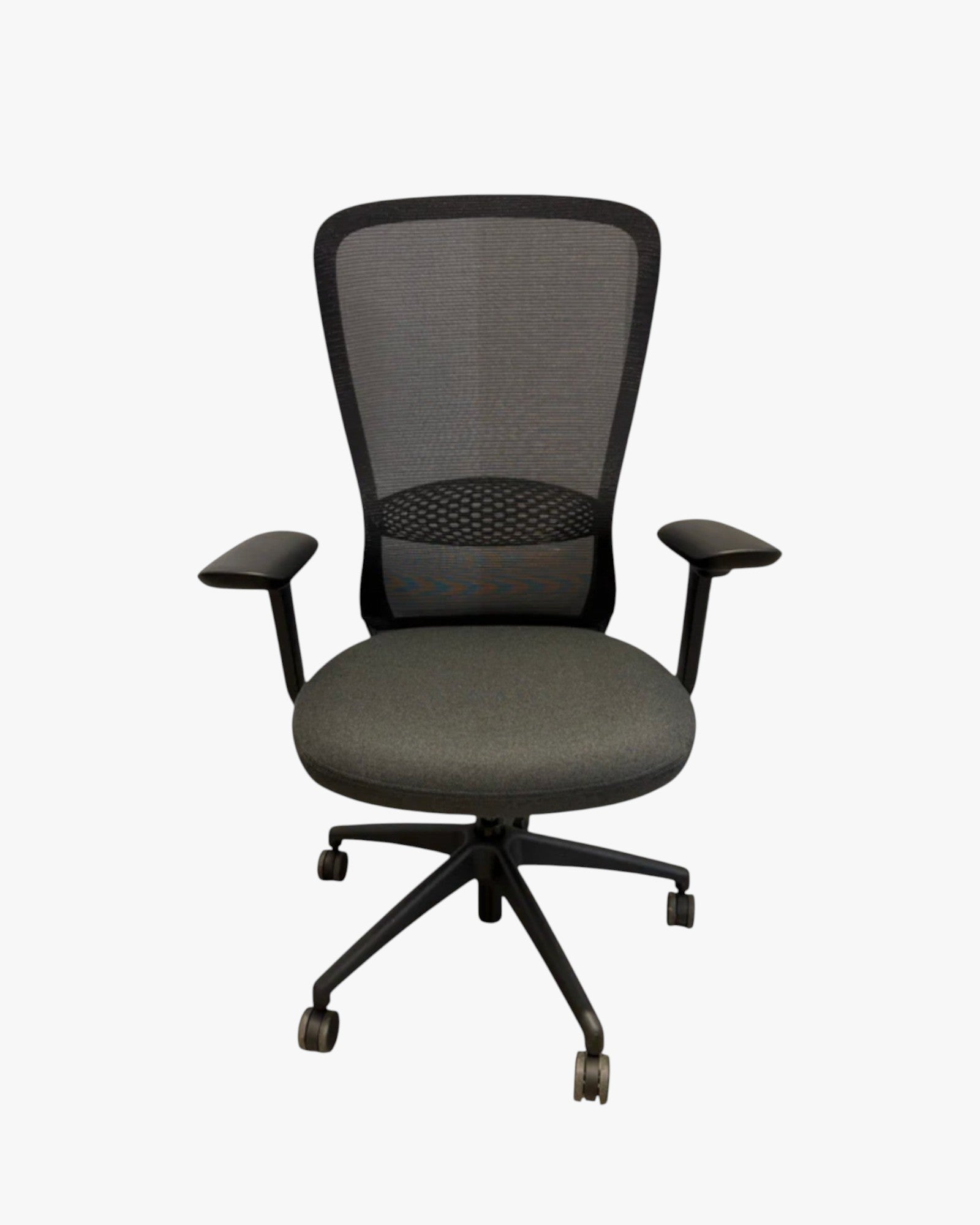 Zenith VOX Ergonomic Office Chair With Arms, Grey, Mesh Back - thegoodchairs